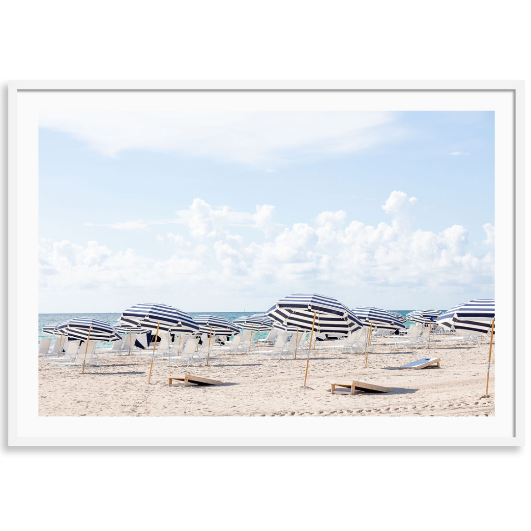 Miami Beach Blue Umbrellas