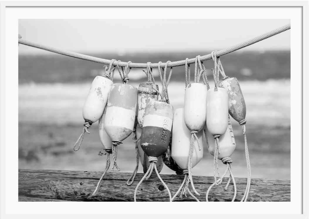 Black and White Buoys