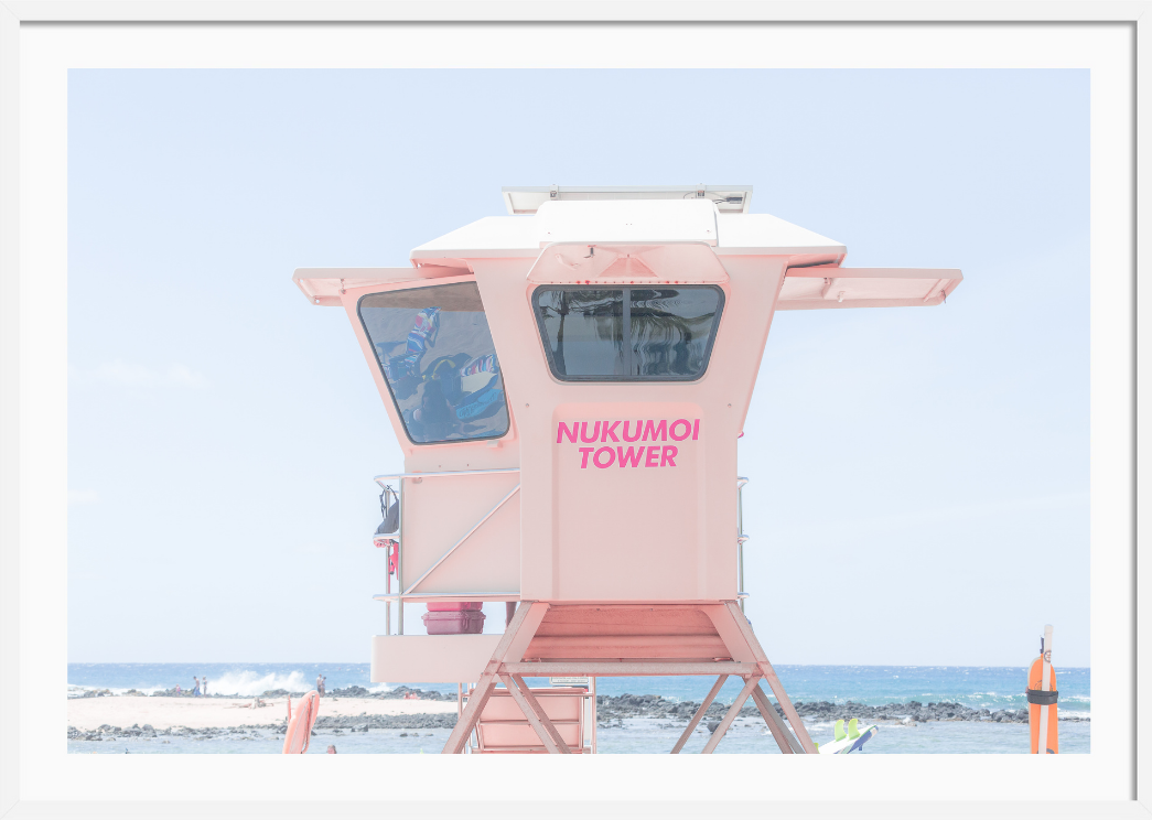 Pink Lifeguard Tower