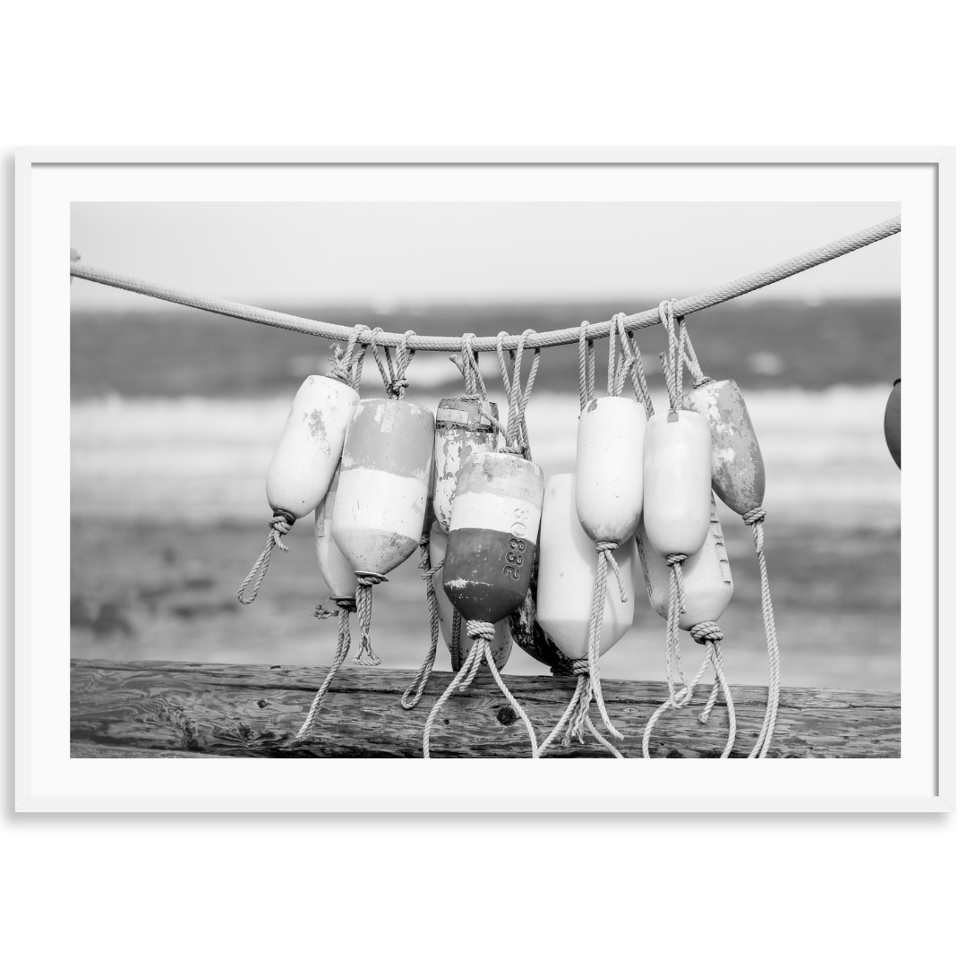 Black and White Buoys