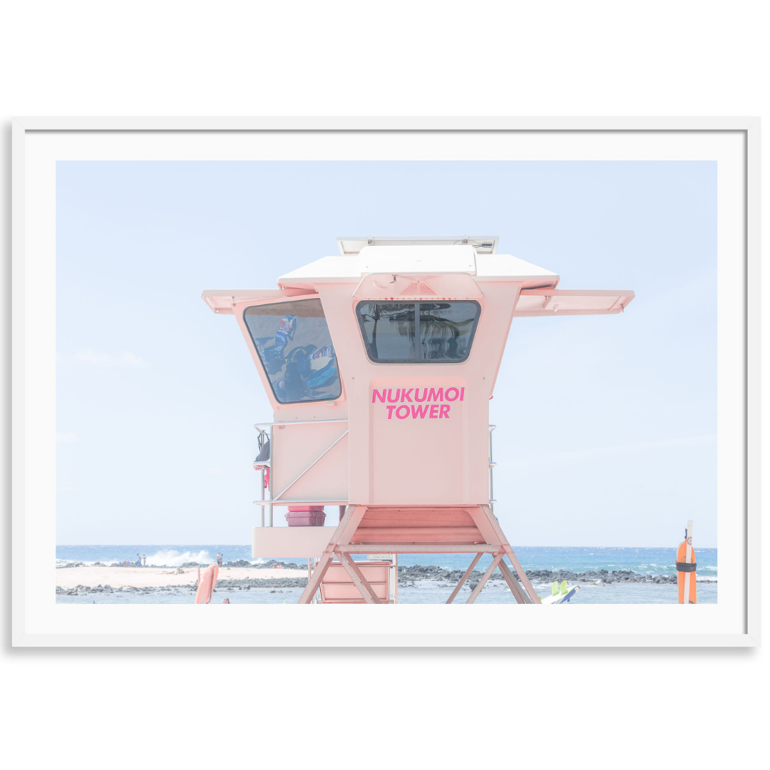 Pink Lifeguard Tower