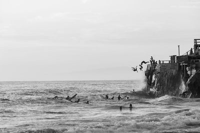 Surfs Up Encinitas Black and White