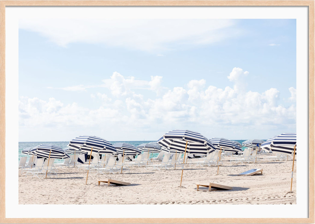 Miami Beach Blue Umbrellas