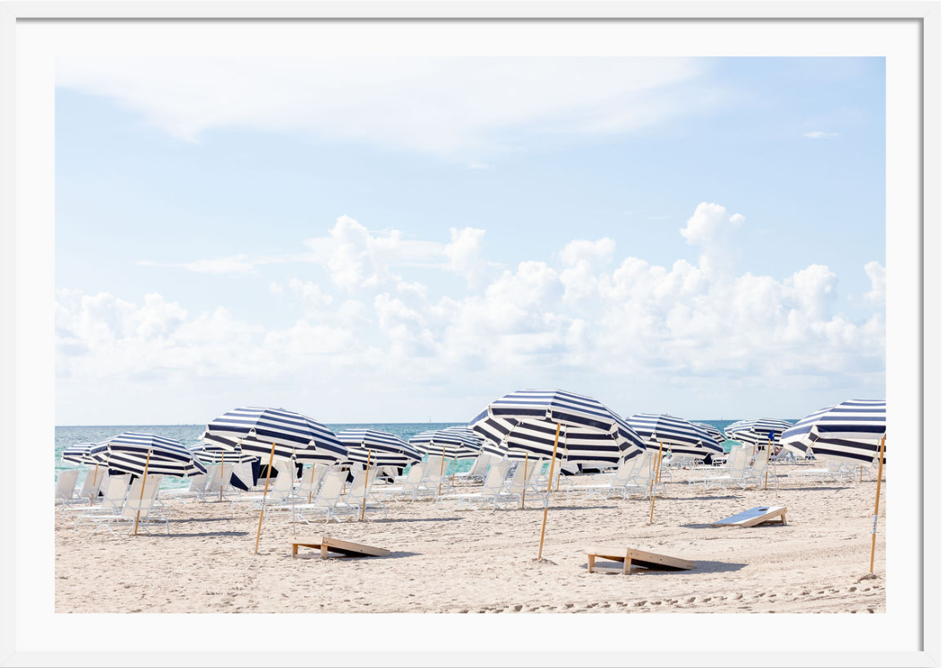 Miami Beach Blue Umbrellas