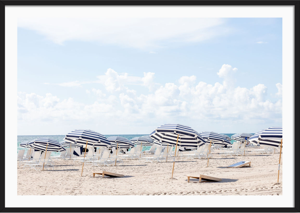 Miami Beach Blue Umbrellas